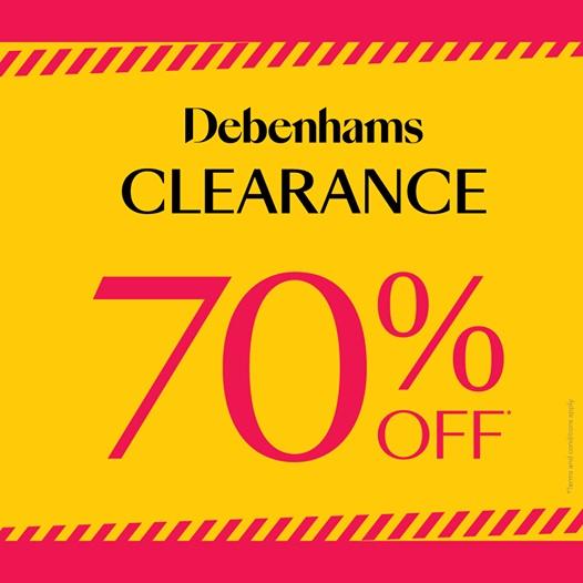Debenhams Pakistan Clearance Sale! flat 70 off on all Debenhams lines
